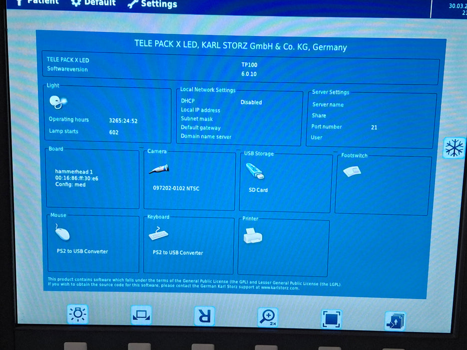 Karl Storz TP 100 Tele Pack X LED Endoscopy System