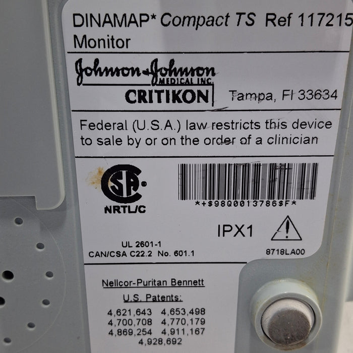 Critikon Compact TS Vital Signs Monitor