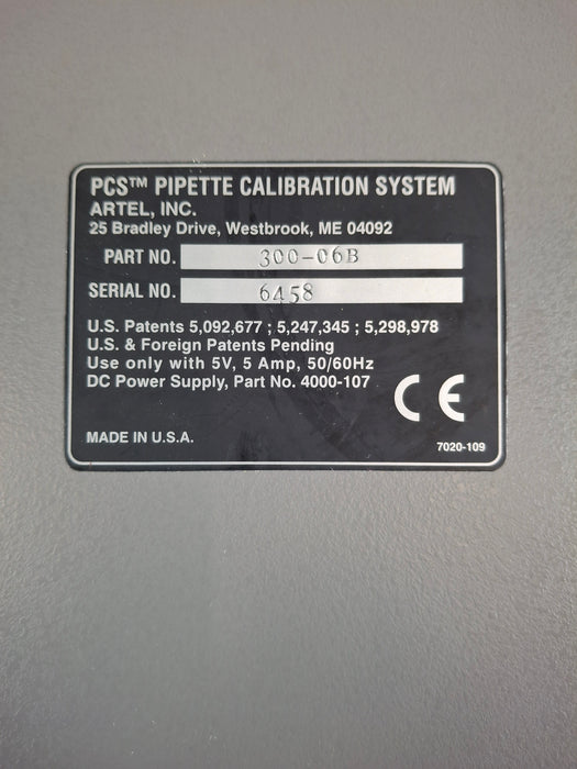 Artel, Inc. PCS2 Pipette Calibration System