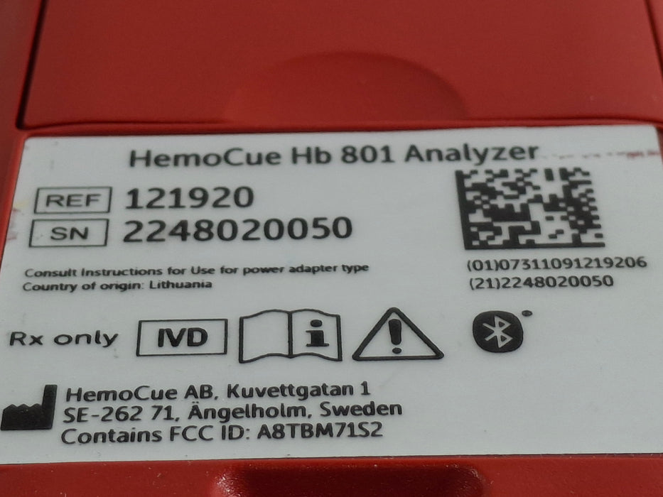 HemoCue Hb 801 Hemoglobin System Analyzer