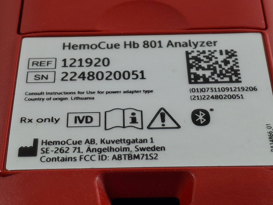 HemoCue Hb 801 Hemoglobin System Analyzer