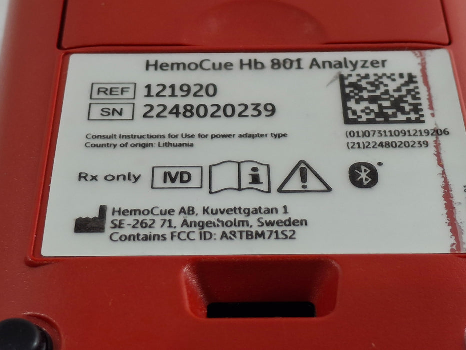 HemoCue Hb 801 Hemoglobin System Analyzer
