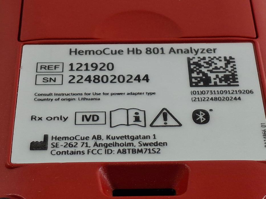 HemoCue Hb 801 Hemoglobin System Analyzer