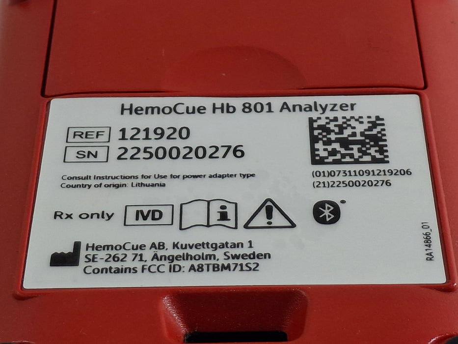 HemoCue Hb 801 Hemoglobin System Analyzer