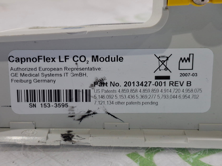 GE Healthcare GE Healthcare Capnoflex LF CO2 Module Patient Monitors reLink Online