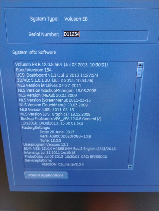 GE Healthcare Voluson E8 Ultrasound