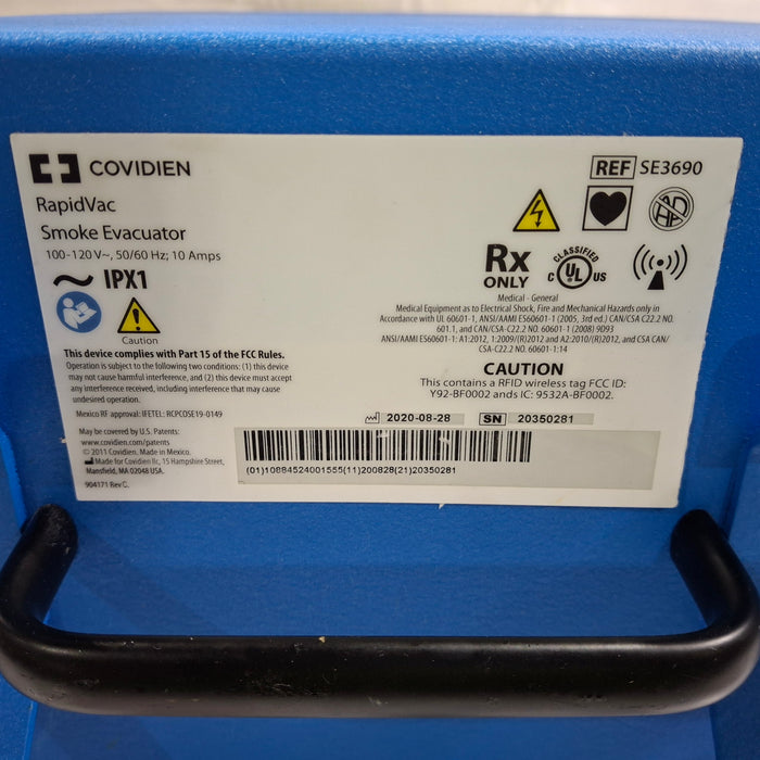 Covidien RapidVac SE3690 Smoke Evacuator