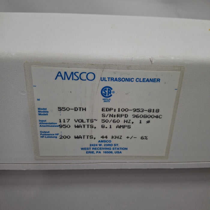Amsco Reliance Sonic 550 Ultrasonic Cleaner