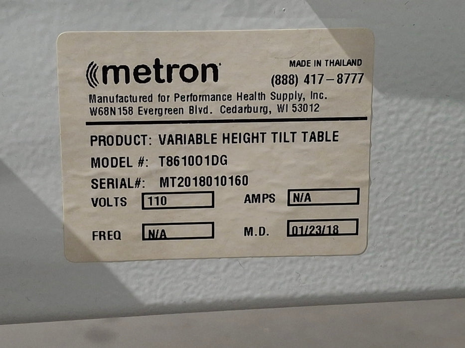 Metron Metron T8610 Variable Height Tilt Table Exam Chairs / Tables reLink Online