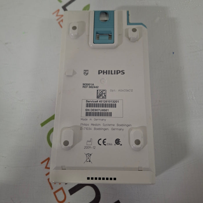 Philips M3001A-A04C06C12 OxiMax SpO2, NIBP, 12 Lead ECG, Temp, IBP MMS Module