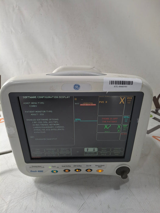 GE Healthcare Dash 4000 - Masimo SpO2 Patient Monitor