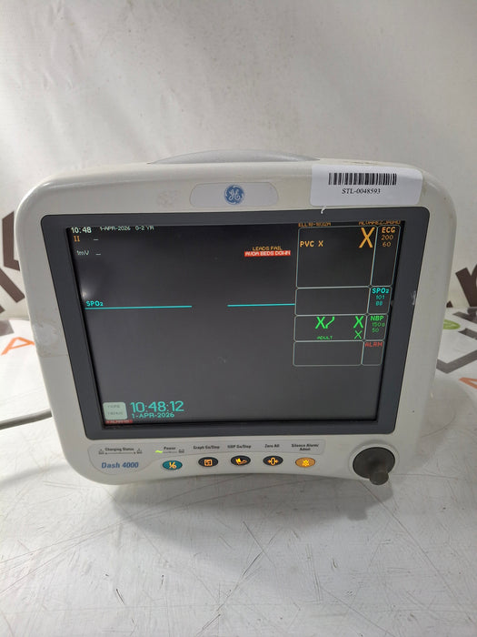 GE Healthcare Dash 4000 - Masimo SpO2 Patient Monitor