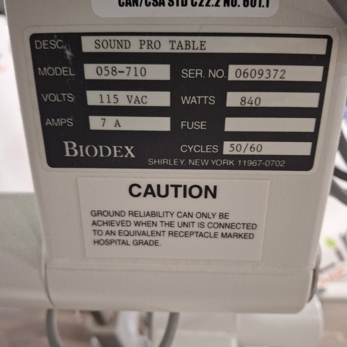 Biodex 058-710 Ultrasound Pro Table