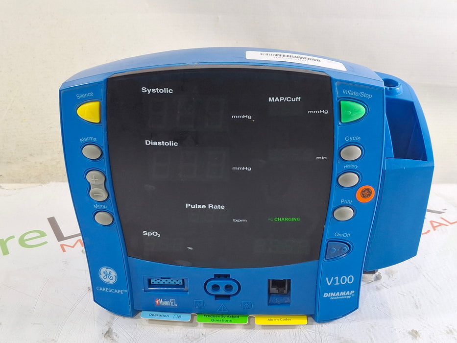 GE Healthcare GE Healthcare Dinamap V100 - NIBP, SpO2, Temp Vital Signs Monitor Patient Monitors reLink Online