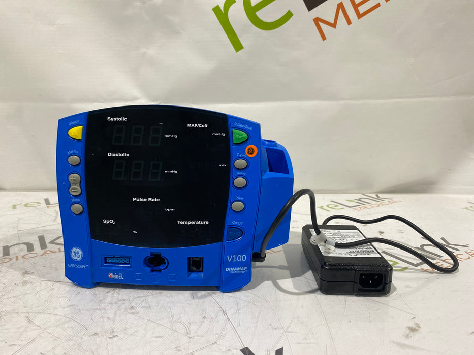 GE Healthcare Dinamap V100 - NIBP, SpO2, Temp Vital Signs Monitor