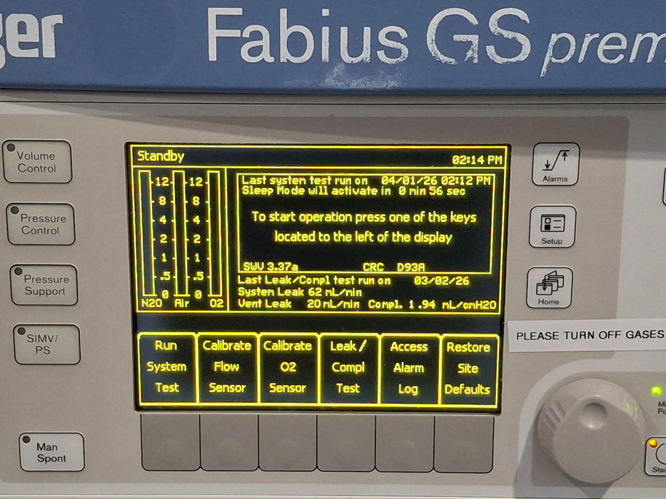 Draeger Medical Draeger Medical Fabius GS Premium Anesthesia Machine Anesthesia reLink Online