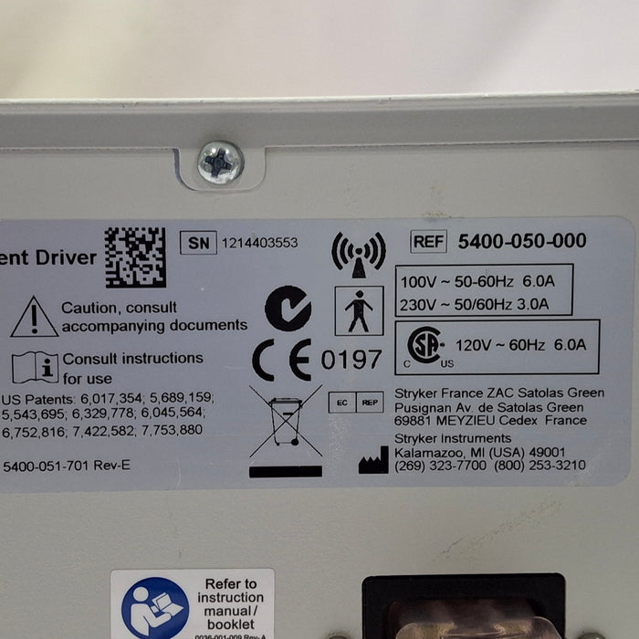 Stryker 5400-050 Core Powered Instrument Driver