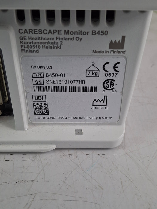GE Healthcare Carescape B450 Neonatal Care Patient Monitor