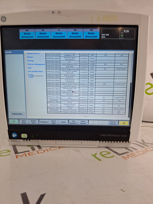 GE Healthcare Carescape B450 Neonatal Care Patient Monitor