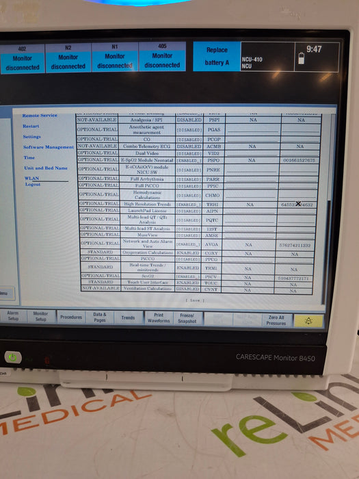 GE Healthcare Carescape B450 Neonatal Care Patient Monitor