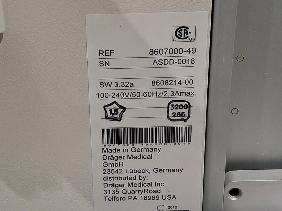 Draeger Medical Fabius GS Premium Anesthesia Machine