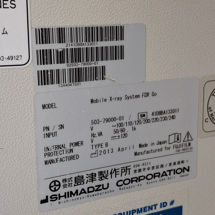 Fujifilm FDR Go Digital Mobile Radiography Unit