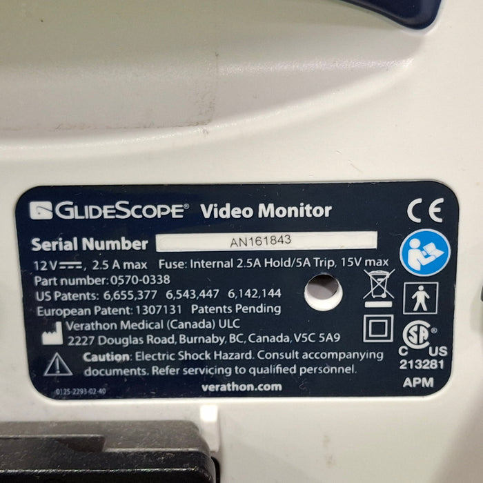 Verathon Medical, Inc Verathon Medical, Inc Glidescope Video Monitor w/ 0570-0306 Baton Surgical Equipment reLink Online