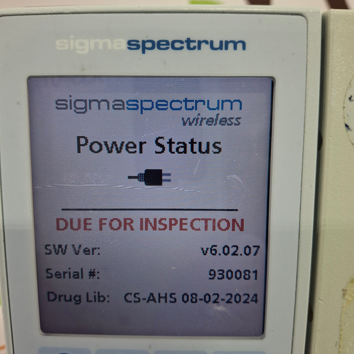 Baxter Sigma Spectrum 6.02.07 without Battery Infusion Pump
