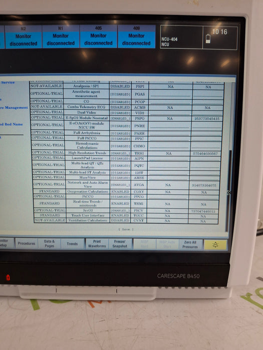 GE Healthcare Carescape B450 Neonatal Care Patient Monitor