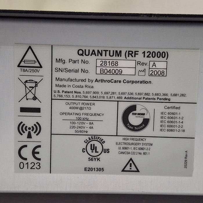ArthroCare Corporation Quantum 2 Electrosurgical Unit