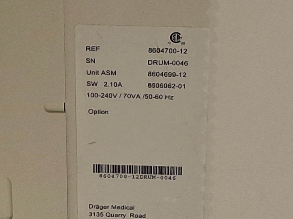 Draeger Medical Draeger Medical Fabius GS Anesthesia Machine Anesthesia reLink Online
