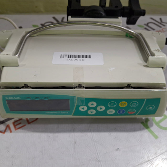 B. Braun Infusomat Space w/Pole Clamp & AC Adapter Infusion Pump