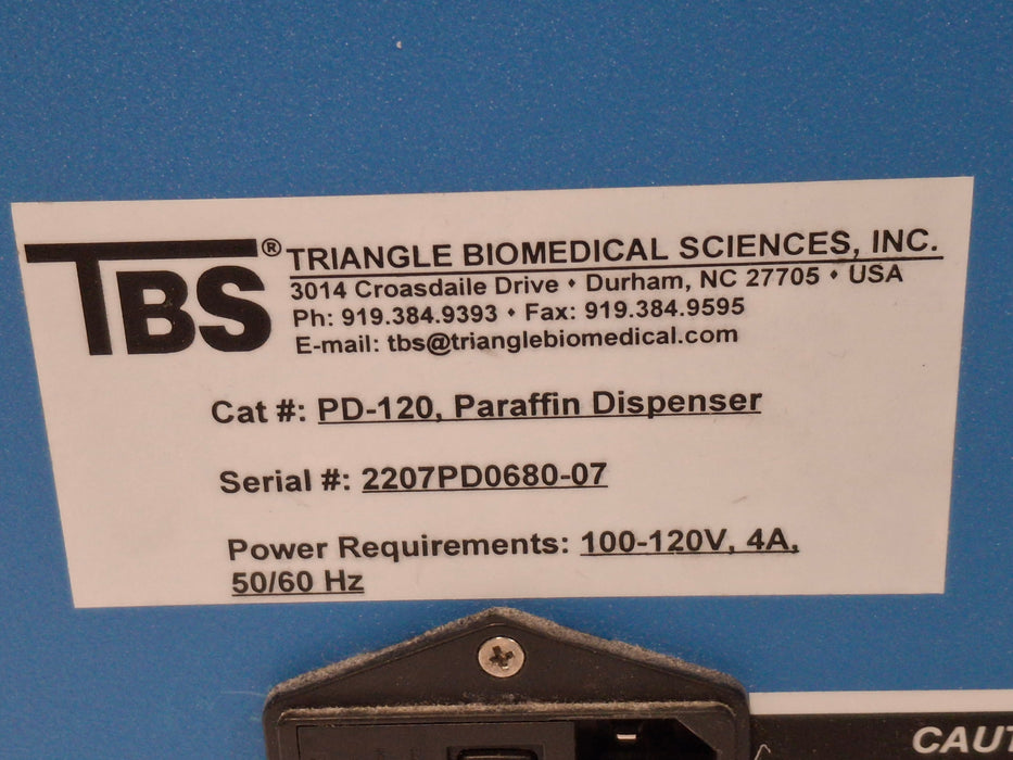 Triangle Biomedical Sciences TBS PD-120 Paraffin Dispenser