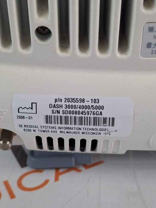 GE Healthcare Dash 3000 - Masimo SpO2 Patient Monitor