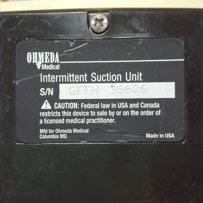 Ohmeda Medical 200 Intermittent Suction Unit