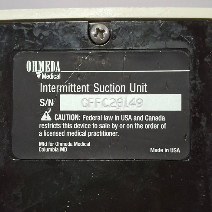 Ohmeda Medical Ohmeda Medical 200 Intermittent Suction Unit Respiratory reLink Online