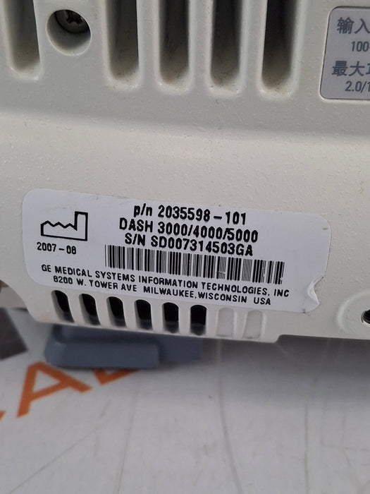 GE Healthcare Dash 3000 - GE/Nellcor SpO2 Patient Monitor