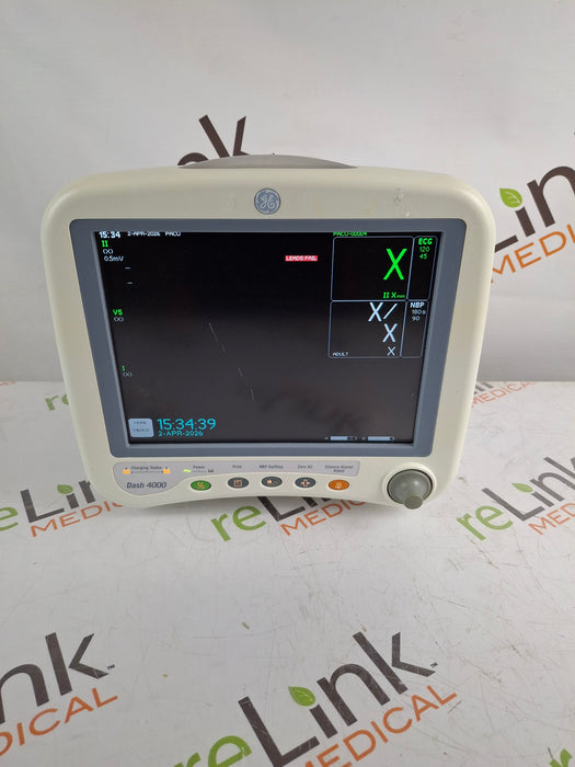 GE Healthcare Dash 4000 - GE/Nellcor SpO2 Patient Monitor