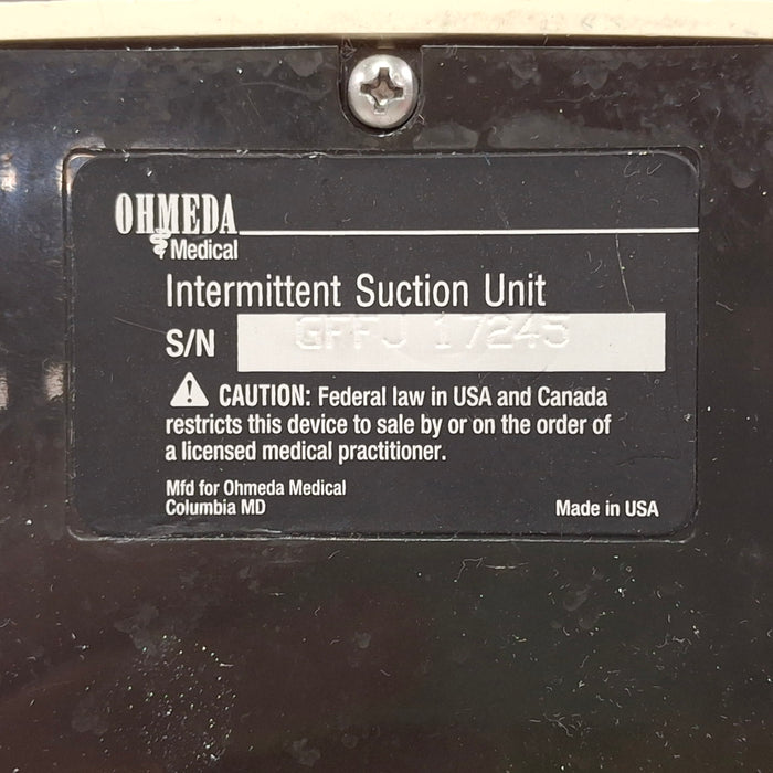 Ohmeda Medical 200 Intermittent Suction Unit