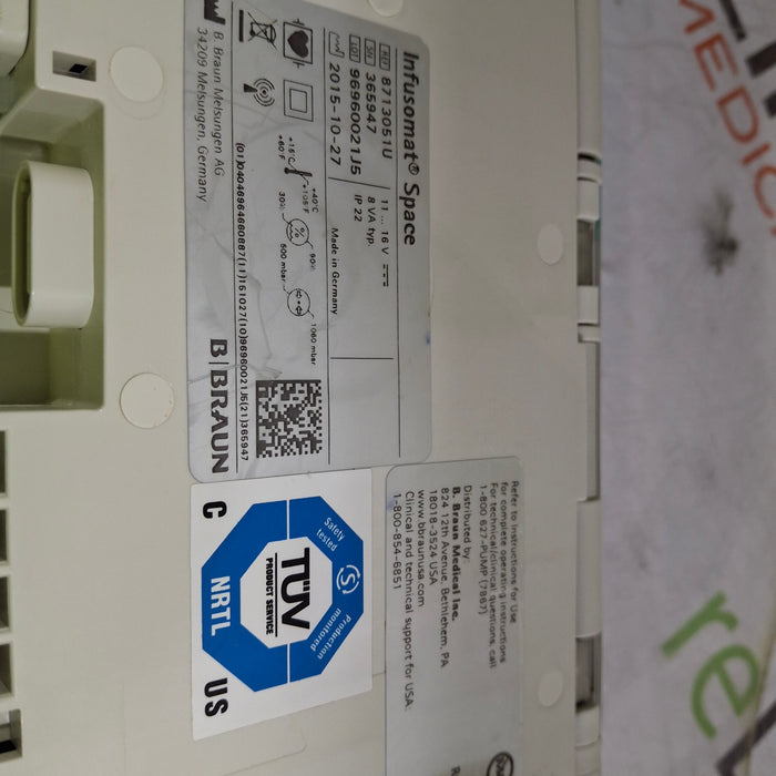 B. Braun B. Braun Infusomat Space w/Pole Clamp & AC Adapter Infusion Pump Infusion Pump reLink Online