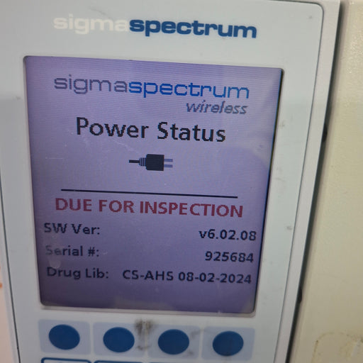 Baxter Baxter Sigma Spectrum 6.02.08 with B/G Battery Infusion Pump Infusion Pump reLink Online