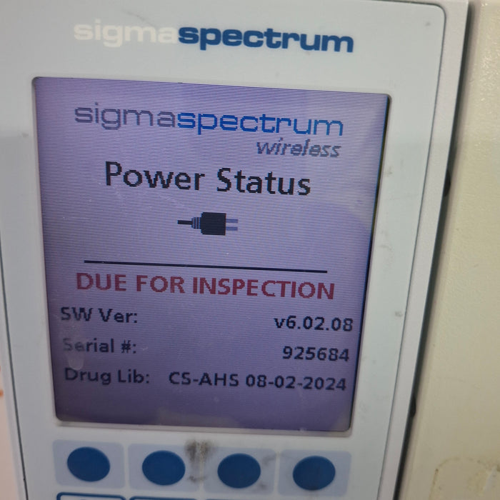 Baxter Sigma Spectrum 6.02.08 with B/G Battery Infusion Pump