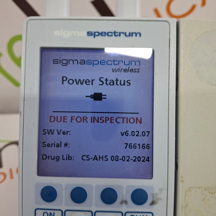 Baxter Sigma Spectrum 6.02.07 with A/B/G/N Battery Infusion Pump