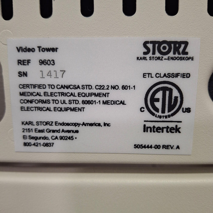 Karl Storz 9603 Video Tower Cart