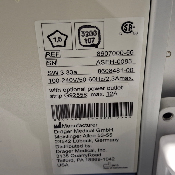 Draeger Medical Fabius GS Premium Anesthesia Machine