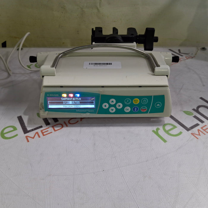 B. Braun Infusomat Space w/Pole Clamp & AC Adapter Infusion Pump