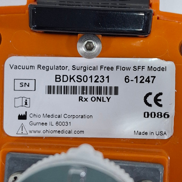 Ohio Medical Corporation 6-1247 Surgical/Free-Flow Vacuum Regulator