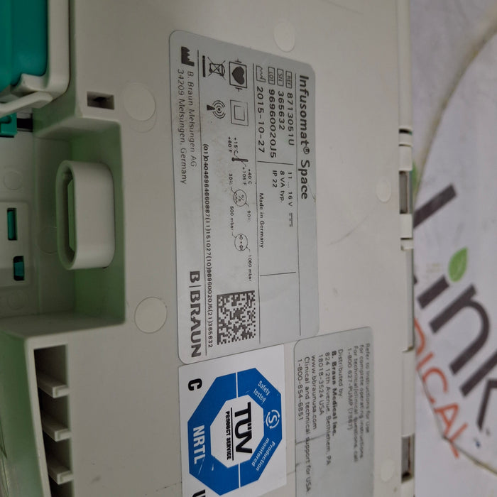 B. Braun B. Braun Infusomat Space w/Pole Clamp & AC Adapter Infusion Pump Infusion Pump reLink Online