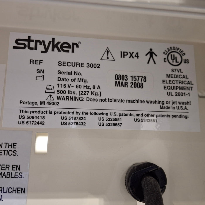 Stryker Secure II 3002 Hospital Bed