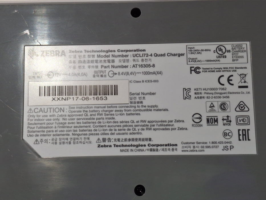 Zebra UCLI72-4 Charging Base